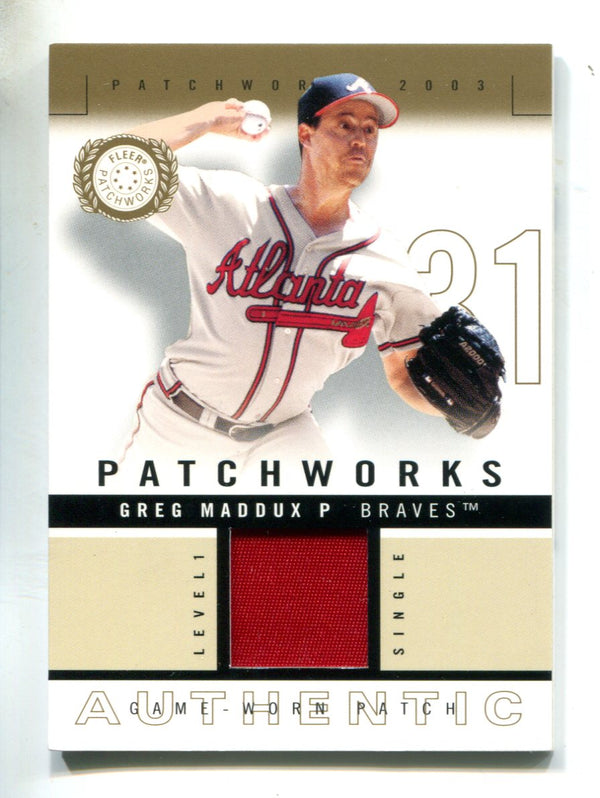 Greg Maddux 2003 Fleer Patchworks Patch Card #GMPW /250