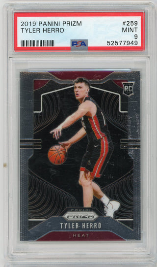 Tyler Herro 2019 Panini Prizm #259 (PSA Mint) Base RC