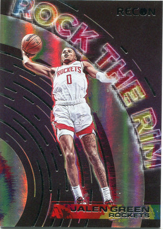 Jalen Green 2022 Panini Recon Rock the Rim Rookie Card