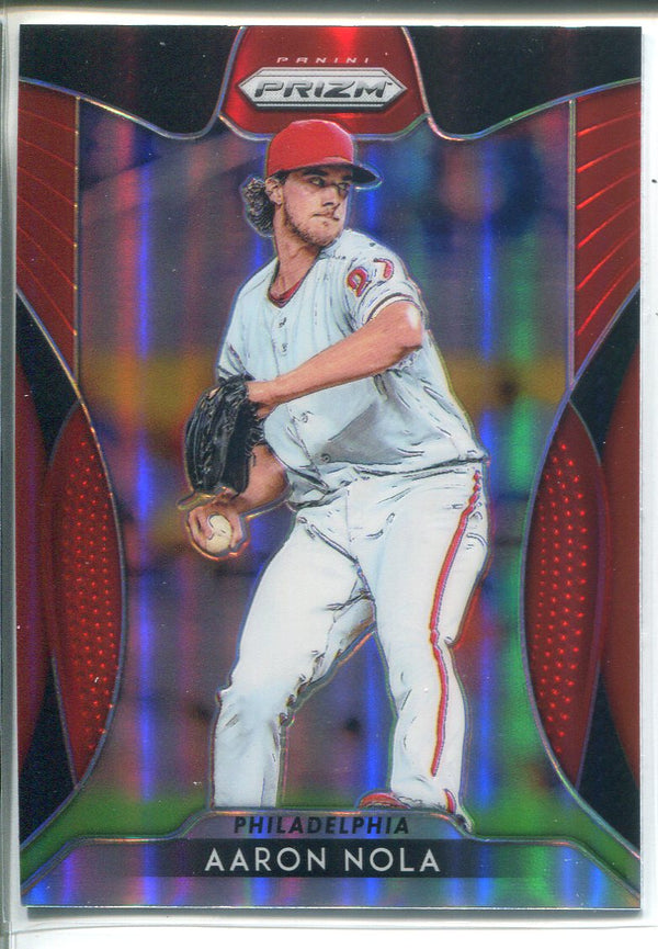 Aaron Nola 2019 Panini Prizm Red Card