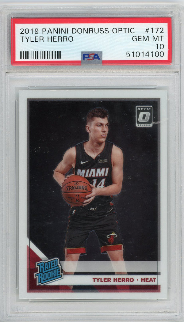 Tyler Herro 2019 Panini Donruss Optic #172 (PSA GEM MT 10) Card