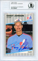 Randy Johnson Autographed 1989 Fleer Rookie Card #381 (BGS Auto)