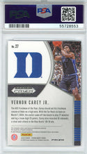 Vernon Carey Jr. 2020 Panini Prizm Draft Pick Cracked Red Ice Rookie Card #27 (PSA)