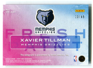 Xavier Tillman 2021 Panini Court Kings Fresh Paint #fpxat Auto Card/49