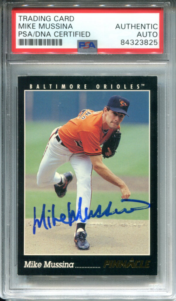 Mike Mussina Autographed 1993 Score Pinnacle Card (PSA)