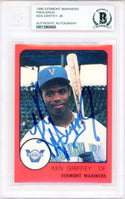 Ken Griffey Jr. Autographed 1988 Vermont Mariners Card (BGS Auto)