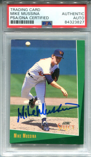 Mike Mussina Autographed 1992 Score Select Card (PSA)