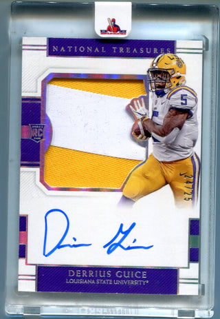 Derrius Guice 2018 Panini National Treasures #107 Autographed Card (24/25)