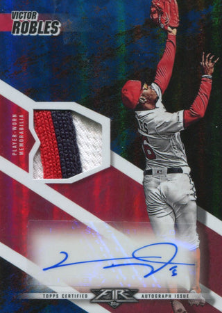 Victor Robles Autographed 2019 Topps Fire Jersey Patch Relic Card 10/15