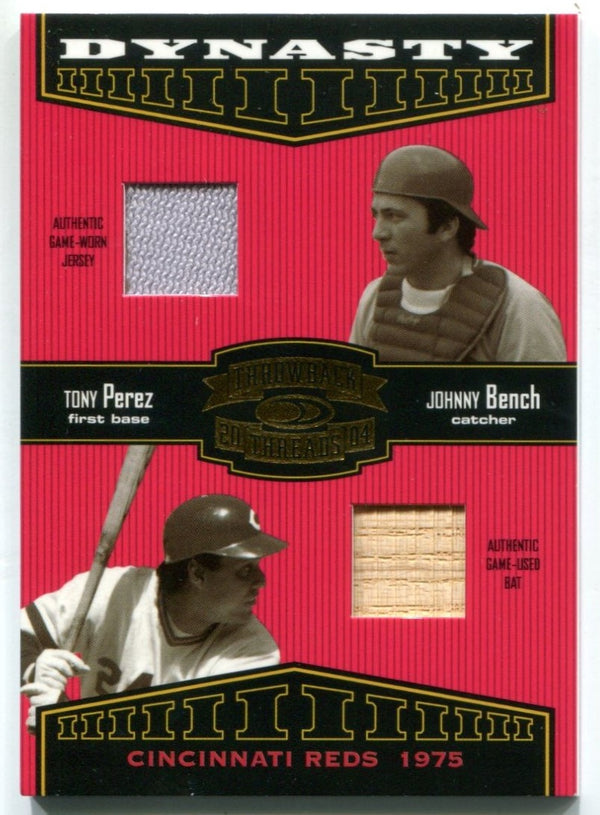 Tony Perez/Johnny Bench/Joe Morgan/George Foster 2004 Donruss Dynasty Card /25