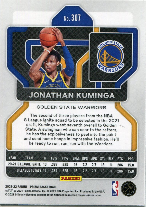 Jonathan Kuminga 2022 Panini Prizm Rookie Card