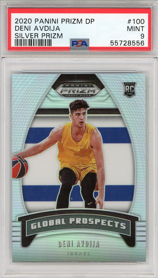 Deni Avdija 2020 Panini Prizm Draft Pick Silver Global Prospects Rookie Card #100 (PSA)