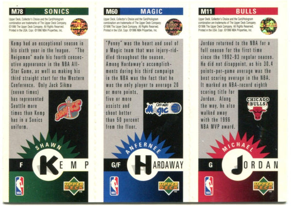 Michael Jordan Penny Hardaway Shawn Kemp Upper Deck 1996