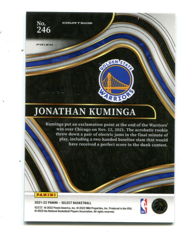 Jonathan Kuminga 2021-22 Panini Select Courtside Teal/Pink Prizm #246 30/49