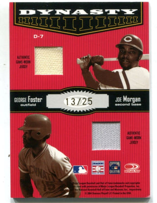 Tony Perez/Johnny Bench/Joe Morgan/George Foster 2004 Donruss Dynasty Card /25