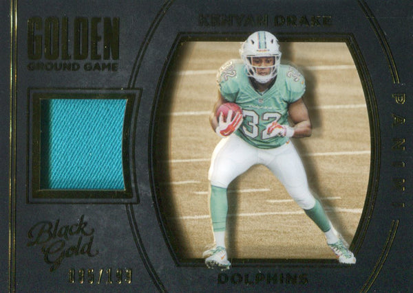 Kenyan Drake 2016 Panini Black Gold Jersey Patch Relic Card 85/199