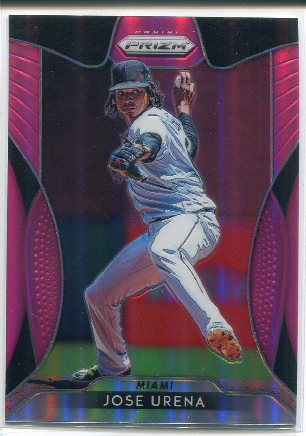 Jose Urena 2019 Panini Prizm Pink Card