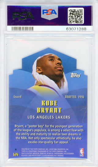 Kobe Bryant 1997 Topps Generations Refractor Card #G24 (PSA NM-MT 8)