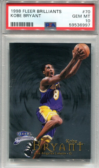 Kobe Bryant 1998 Fleer Brilliants #70 PSA GEM MT 10 Card