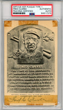 Fred Clarke Autographed Artvue HOF Plaque Type 1 Postcard (PSA)