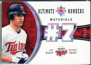 Joe Mauer Upper Deck Jersey Card #33/35