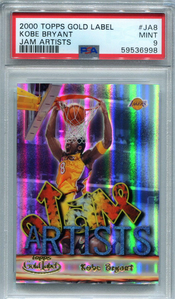 Kobe Bryant 2000 Topps Gold Label #JA8 PSA Mint 9 Card