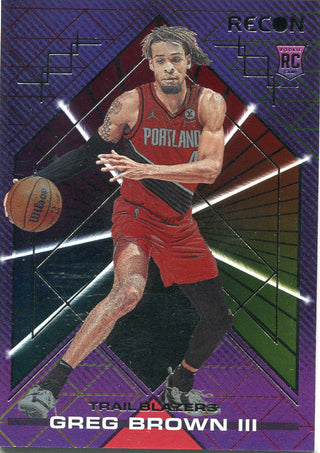 Greg Brown III 2022 Panini Recon Rookie Card