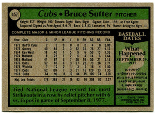 Bruce Sutter 1979 Topps #457