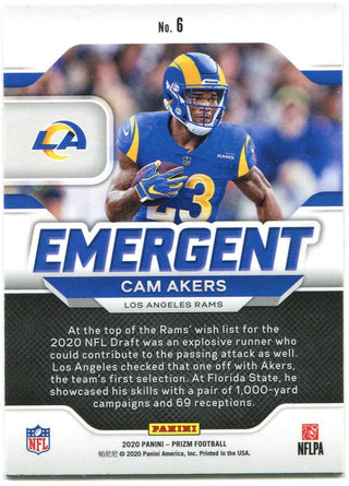 Cam Akers Panini Prizm Emergent Rookie