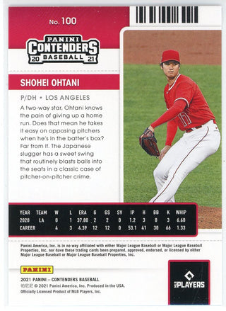 Shohei Ohtani 2021 Panini Contenders Optic Season Ticket Card #100