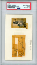 Dazzy Vance Autographed Cut (PSA)