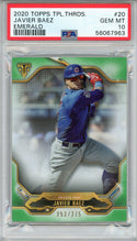 Javier Baez 2020 Topps Triple Threads Emerald Card #20 (PSA)