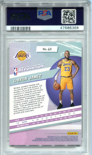 Lebron James 2018-19 Panini Revolution Card #40 (PSA)