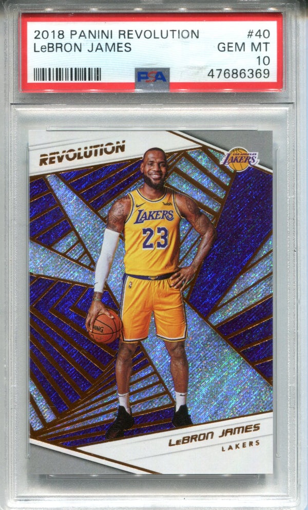 Lebron James 2018-19 Panini Revolution Card #40 (PSA)