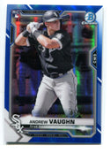 Andrew Vaughn 2021 Bowman Chrome #5 Blue Refractor RC  /150