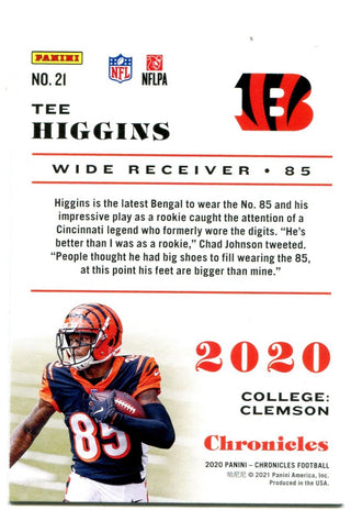 Tee Higgins Panini Chronicles Rookie 2020