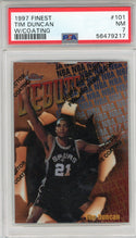 Tim Duncan 1997 Topps Finest Rookie w/ Coating Card #101 (PSA)