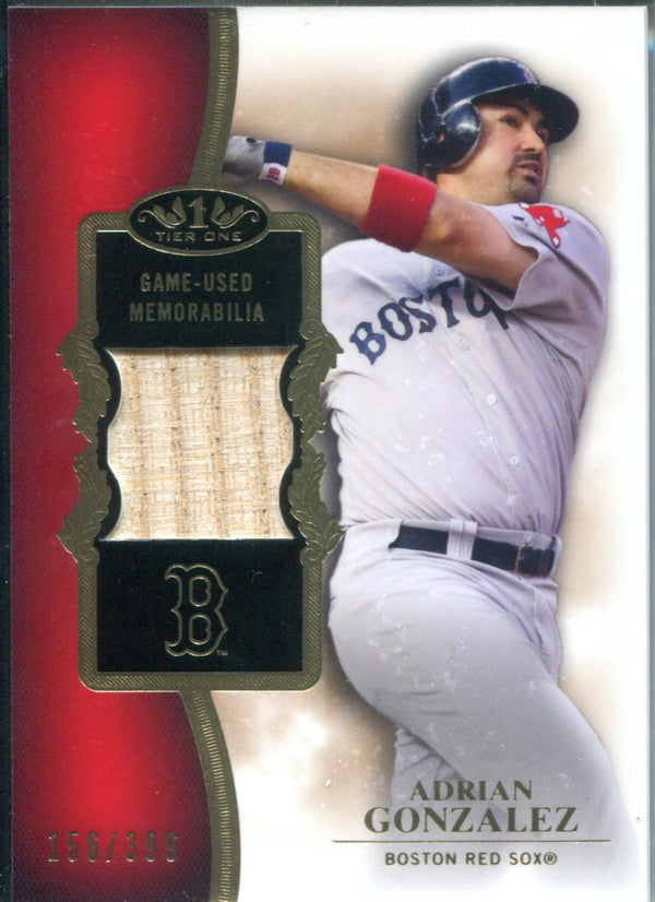 Adrian Gonzalez 2012 Topps Tier One Bat Card