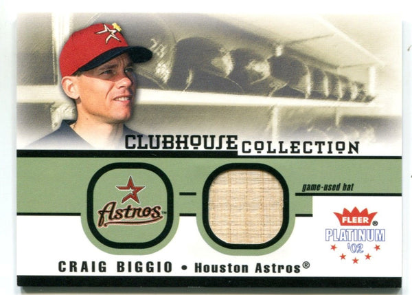 Craig Biggio 2002 Fleer Clubhouse Collection Bat Card