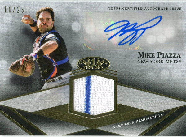 Mike Piazza 2022 Topps Tier One Autographed Game Worn Relic Card /25