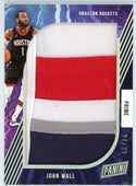 John Wall 2021 Panini Player of the Day Prime Patch Card #JW