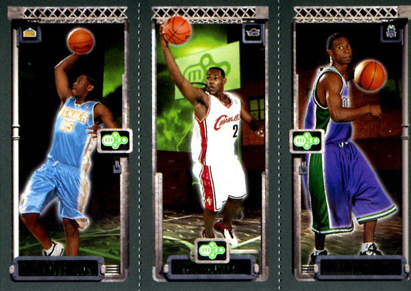 LeBron James, Carmelo Anthony, & T.J. Ford 2004 Topps Unsigned M3 Card