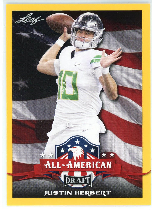 Justin Herbert 2020 Leaf Draft All-American Rookie Card #63