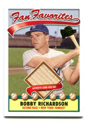 Bobby Richardson 2003 Topps All-Time Fan Favorites Baseball Bat Card #FFRBR