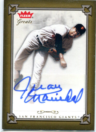 Juan Marichal 2004 Fleer Greats Autographed Card