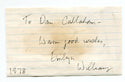 Emlyn Williams Autographed Cut (JSA)