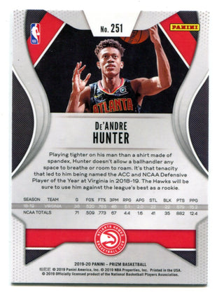 De' Andre Hunter 2019-20 Panini Prizm #251 Base RC