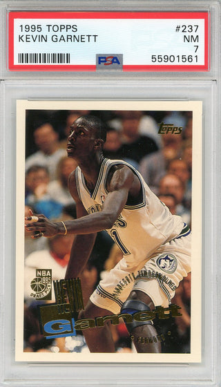 Kevin Garnett 1995 Topps Rookie Card #237 (PSA)