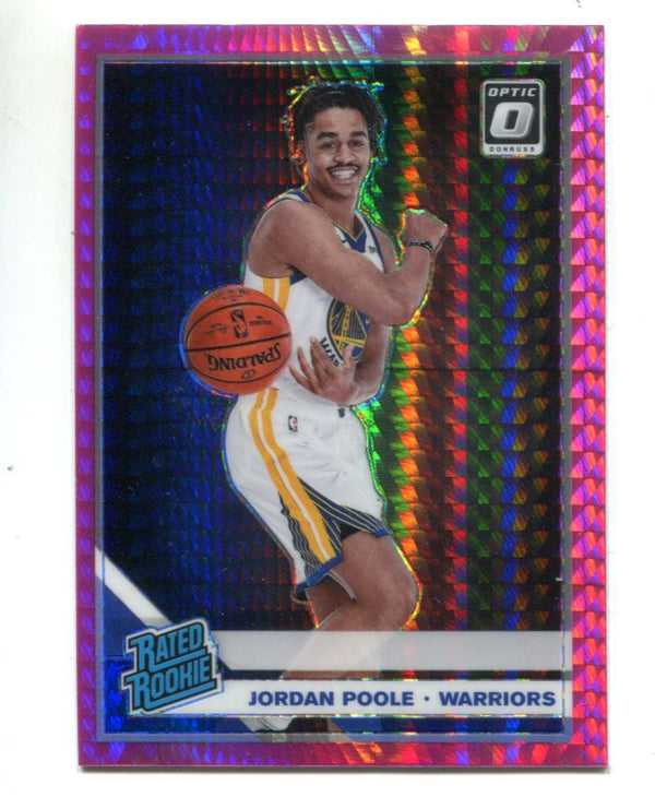 Jordan Poole 2019-20 Optic Rated Rookie Pink Hyper Prizm #169