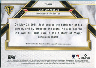 Josh Donaldson 2022 Topps Triple Threads Game Worn Relic Card /9